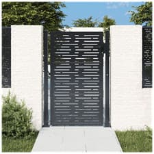 Image of Garden Gate Anthracite 130x105cm Galvanised Steel Powder-Coated Lockable Secure