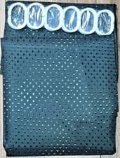 Image of Diamond Shower Curtain Polyester Fabric Waterproof Bathroom Curtain & Free Hooks