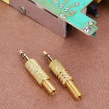Image of 3.5mm Audio Jack Male Plug Gold Metal Solder Connector AUX Headphone Repair UK