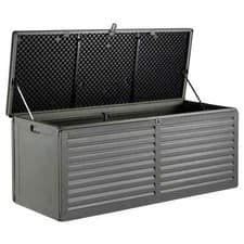 Image of 390L Outdoor Garden Storage Box Utility Chest Waterproof Container Lockable Lid
