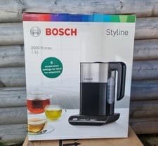 Image of Bosch Styline TWK8633GB Variable Temperature Cordless Kettle, 1.5 litres, 3000W
