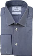 Image of Charles Tyrwhitt Tailored Fit Shirt 15/33 BNWT Blue White Mini Gingham Check New