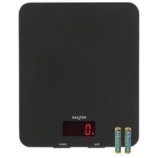 Image of Salter Digital Kitchen Scale Electronic Glass Platform Easy Read Display Black