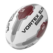 Image of Rhino League Vortex Elite Rugby Ball5 White/Maroon/Grey  CS2335