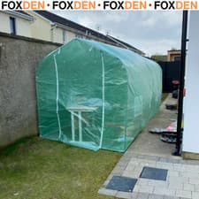 Image of 4x2m Walk-in Polytunnel Round Gable Top Garden Greenhouse Heat Shed with Windows