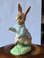 Image of Porcelain Peter Rabbit Figurine Vintage Collectible