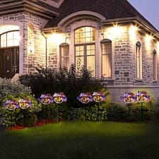 Image of 2 Pack Solar Stakes Lights LED Solar Landscape Lights LED Garden Lights Wate BL