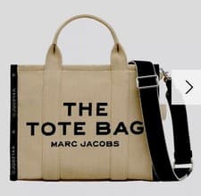 Image of MARC JACOBS The Medium Jacquard Tote Bag Warm Sand & Dust bag Authentic RRP £350