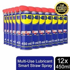 Image of WD-40 X12 Multi-Use Smart Straw 450ml Spray Aerosol Can Rust Lubricant WD40