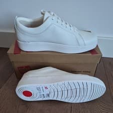 Image of Brand New Fitflop Rally Urban White Leather Trainers/sneakers UK Size 5,EU 39