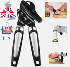 Image of Heavy Duty Stainless Steel Tin Can Opener Cutter Easy Comfy Handle Grip Kitchen