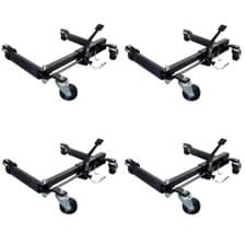 Image of Wheel Dolly Set Hilka hydraulic car tyre positioning dollie jack skates x 4