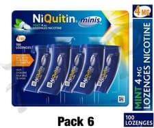 Image of NiQuitin Minis Mint Lozenges 4 mg of 100 Minis Lozenges Expiry 04-2026 Pack - 6