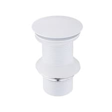 Image of Matt White Click Clack Unslotted Basin Waste - Arissa ARIMW006