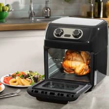 Image of Daewoo 12L Air Fryer Rotisserie Oven Digital Cooker Grill Countertop Black Food