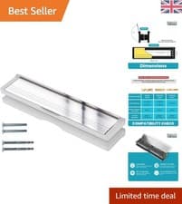 Image of Stylish 12" Sleeved Letterbox in Silver - Perfect for Composite and Timber Doors