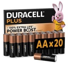 Image of Duracell Plus AA Alkaline Batteries 20 Pack