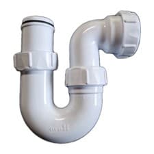 Image of PLUMB CENTER 40MM 1 1/2" KITCHEN SINK WASTE U BEND P TRAP F13405 CTP2 NEW
