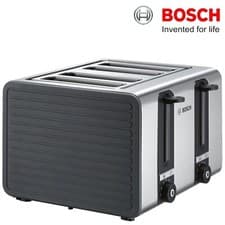 Image of Bosch TAT7S45GB Silicone 1800W 4 Slice Toaster Graphite Stainless Steel
