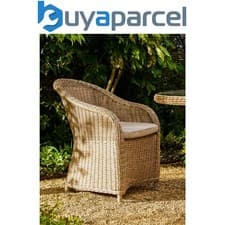 Image of Garden Trading Outdoor Indoor Brayford Chair Armchair Rattan Dark Natural Wicker