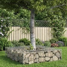 Image of Gabion Raised Bed Silver 80 x 80 x 20 cm Galvanised Steel vidaXL