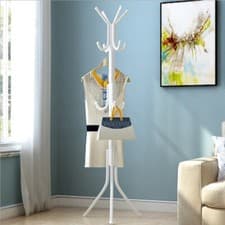 Image of Coat Stand 14 Hooks Coat Hat Jacket Umbrella Floor Standing Rack Clothes Hanger
