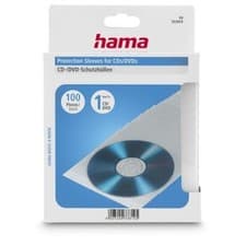 Image of 100 Hama Sealable CD/DVD Transparent Protective Sleeves