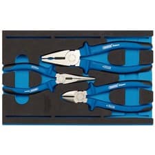 Image of Draper Expert Heavy Duty 3-Piece Plier Set in 1/4 Drawer EVA Insert Tray
