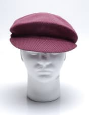 Image of KANGOL Ox-Blood / Burgundy Hat Cap - `Moss Stitch Mau` Large