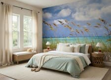 Image of Wall Mural photo wallpaper Sunny Beach Scene 368x254 cm dining room wall decor