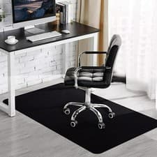 Image of Office Chair Mat, 90 x 140 cm Floor Protection Mat, Non-slip Rectangle PVC Desk