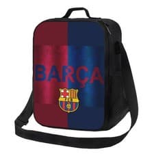 Image of Kids Lunch Bag FC Barcelona Insulated Tote Box for Girls Boys Back to School