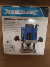Image of Silverline 1020W Plunge Router 1/4"8mm Cutter Electric Saw 240V New 329863.
