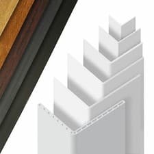 Image of uPVC Plastic Angle Corner Trim 90 Degree Rigid PVC Joint L Shaped Cover Bead 1m