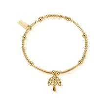 Image of ChloBo Gold Plated Cute Mini Heart Tree Of Life Bracelet