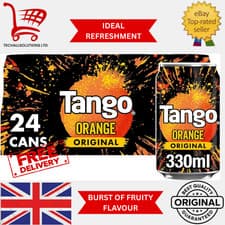 Image of Tango Sugar Free Soft Drink 330ml Cans Pack of 24 Orange Apple Mango Cherry