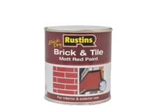 Image of Rustins Quick Dry Brick & Tile Matt Red Paint, interior/exterior use 250ml