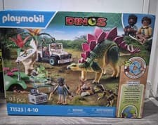 Image of Playmobil Dino Research Camp 71523 Brand New In Box With Dinos Age 4-10 93 PCS B