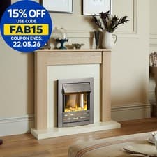 Image of Adam Southwold Oak Cream Surround Fireplace Stove Fire Heater Heating Suite