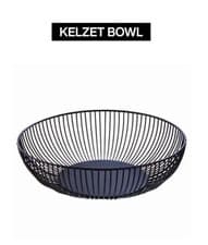Image of Modern Black Metal Fruit Vegetable Bowl Large Wire Basket Kitchen Storage