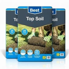 Image of 75L Garden Top Soil 3x25L Lawn Turf Grass Seed Beds Borders Soil Mix