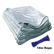 Image of All Sizes Of Heavy Duty Clear PVC Tarpaulins Waterproof Transparent Vinyl Tarp