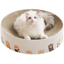 Image of Cat Scratching Board Cat Scratcher Bed Round Cat Scratcher Bowl Nest Cat Bed