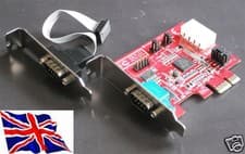 Image of RS232 2 Serial PCIe PCI Express LP Low Profile 16C950