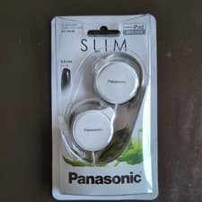 Image of Panasonic RP-HS46E-W Slim Clip on wired Earphones - All White - NEW