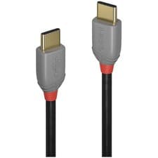 Image of LINDY 36873 USB cable USB 2.0 USB-C plug to USB-C plug 3.00 m Black Grey