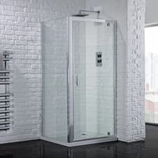 Image of Aquadart Venturi 6 Frameless Pivot Shower Door Easy-Clean Glass 800 x 1900mm