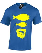 Image of BIG FISH LITTLE FISH MENS T SHIRT S-5XL DANCE DJ ACID HOUSE RAVE HACIENDA MUSIC