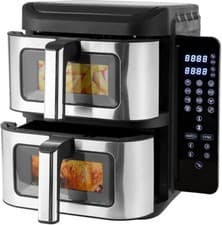 Image of 11L Dual Basket Air Fryer – Cyclone Fan, 2x5.5L Baskets, Slim Vertical,