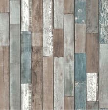 Image of Blue Wood Reclaim Wallpaper Wooden Natural Rustic Planks Heavyweight Fine Decor